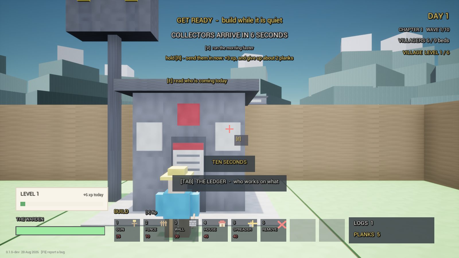 CropCorp screenshot — The notice on the door