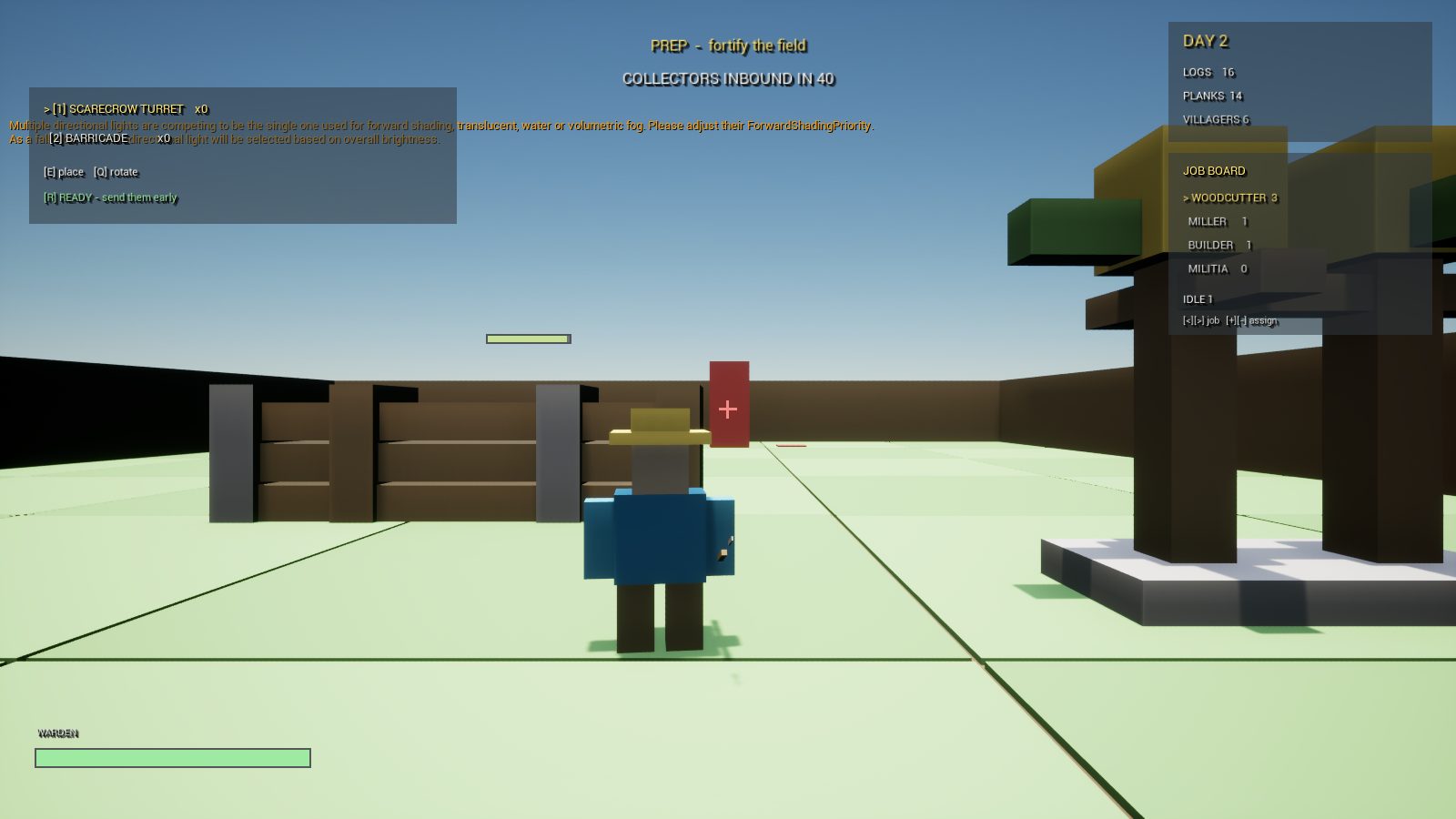 CropCorp screenshot — The village at work