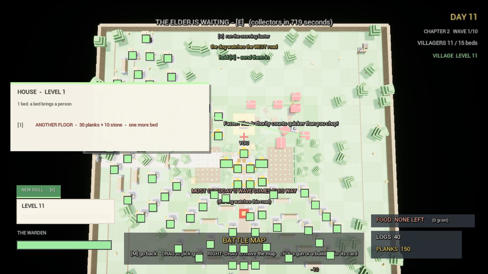 CropCorp screenshot — A house at level 1, one floor to add