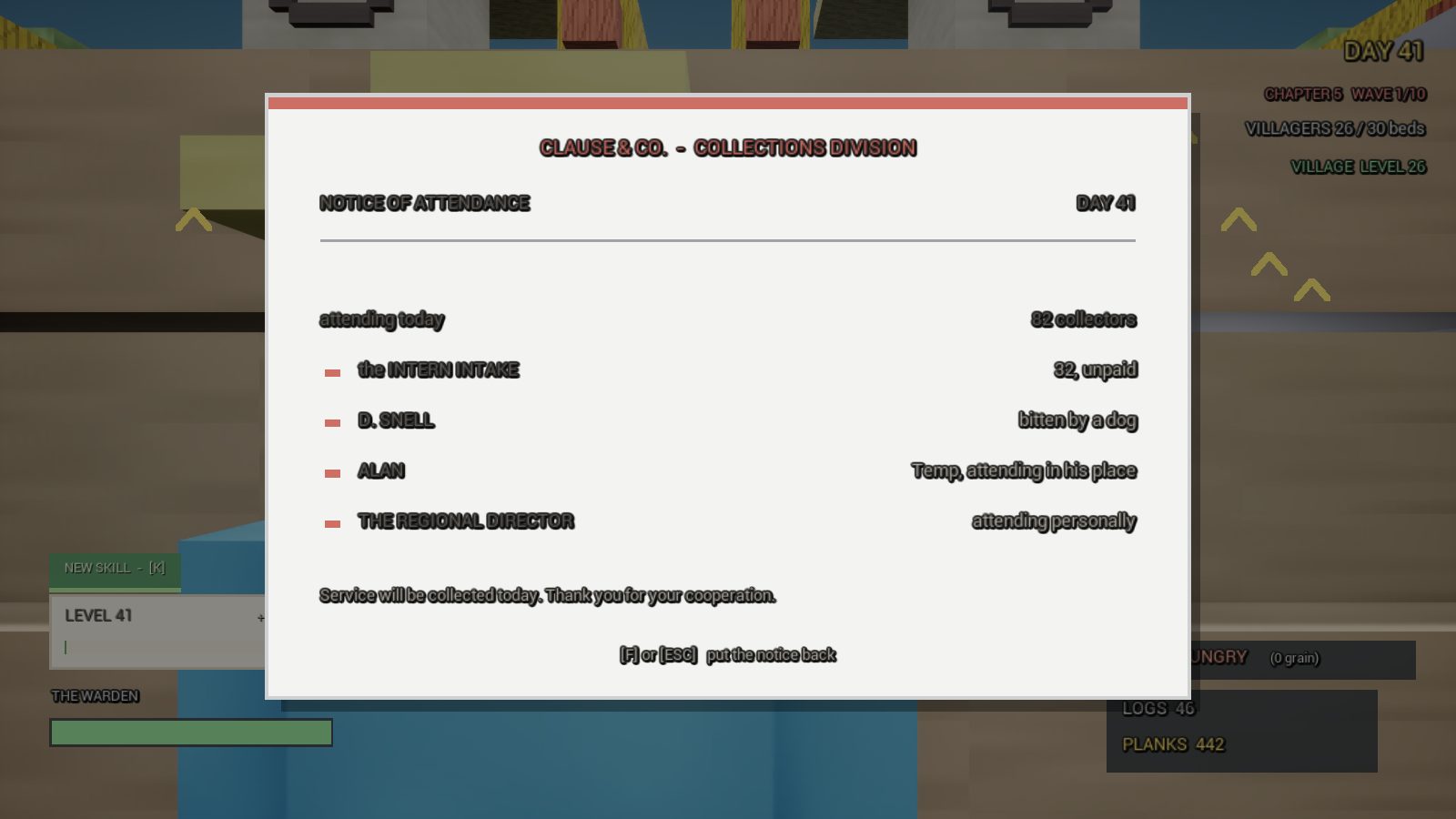 CropCorp screenshot — The page, day 41