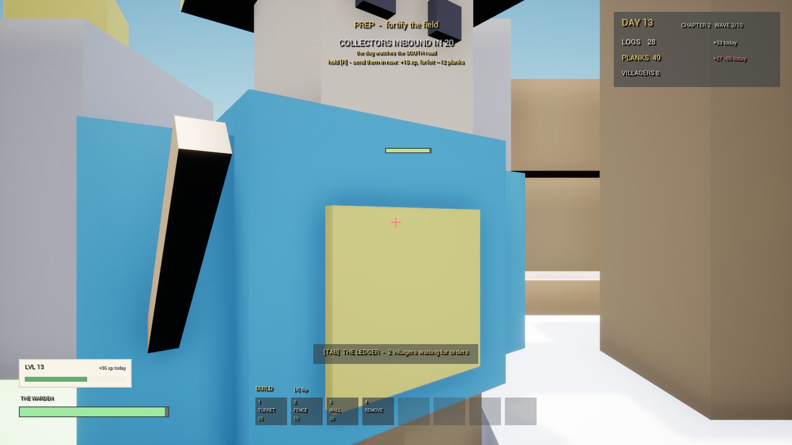 CropCorp screenshot — Bounce watches the south road
