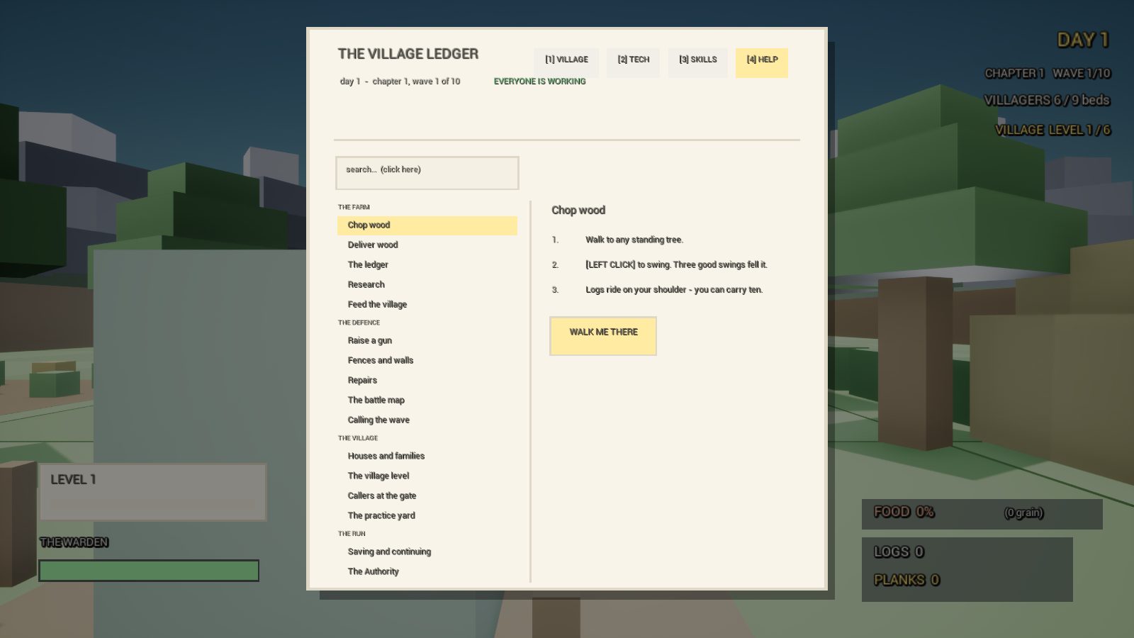 CropCorp screenshot — The handbook: raise a gun