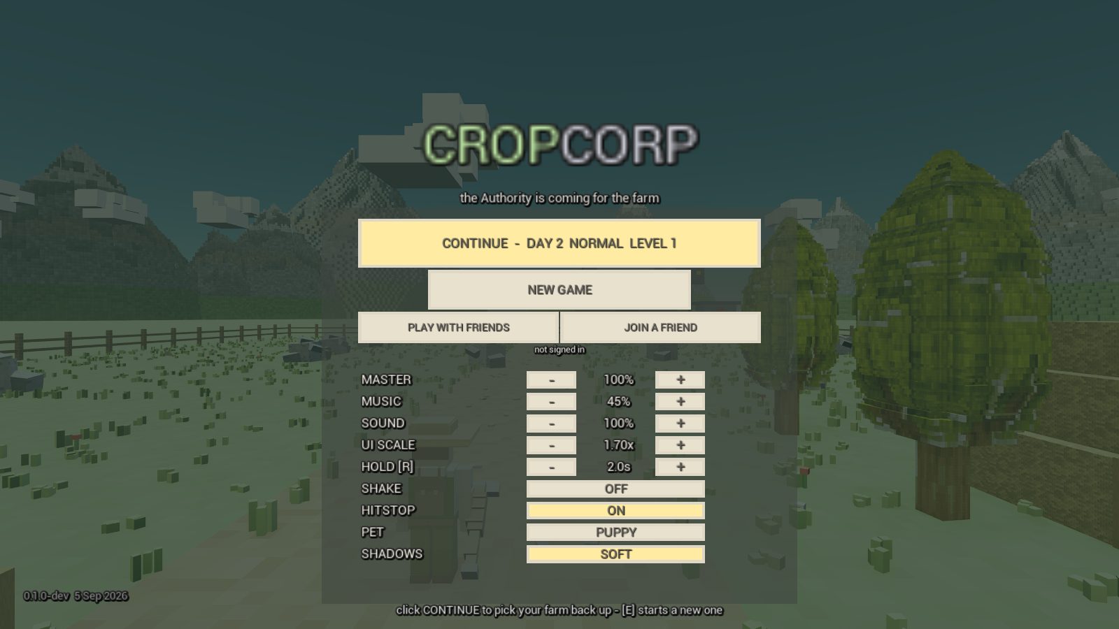 CropCorp screenshot — The front door's two new keys