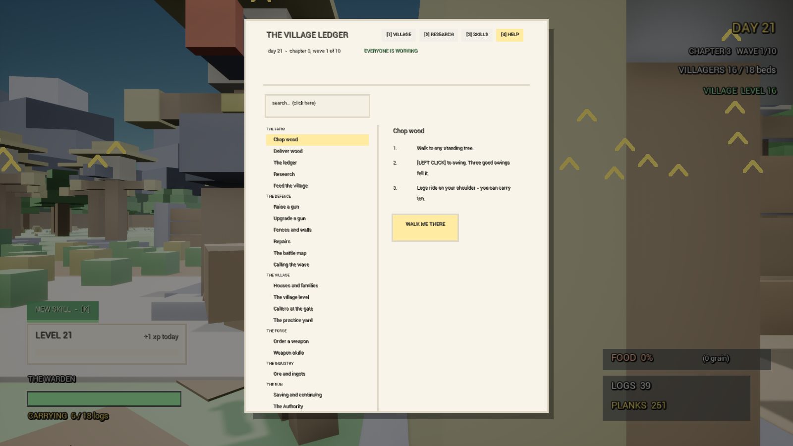 CropCorp screenshot — The ledger header, everything clear