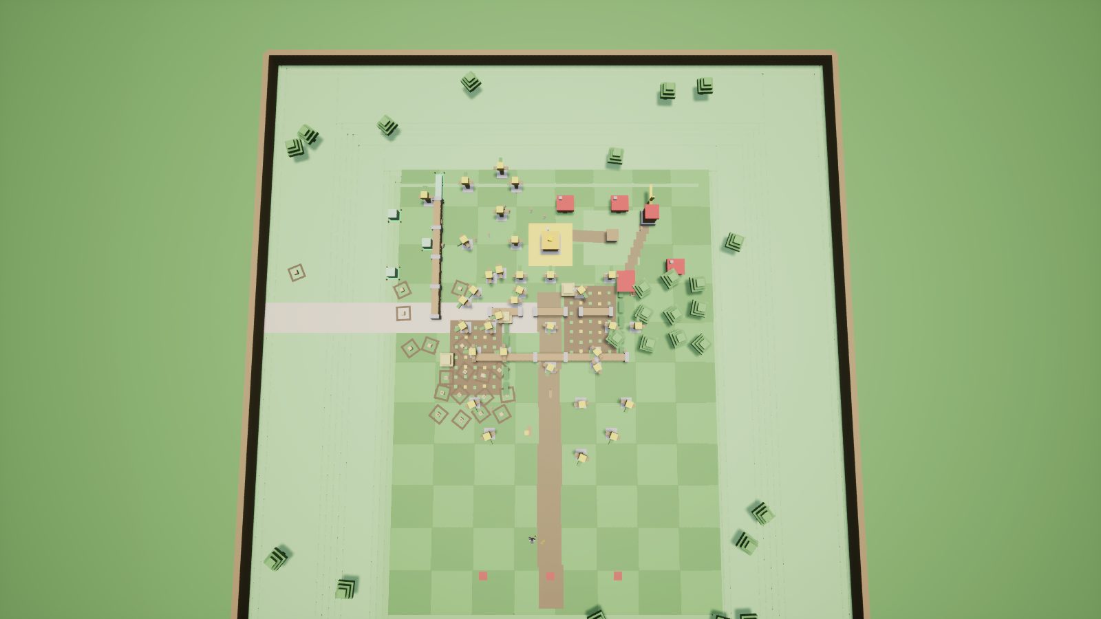 CropCorp screenshot — Dawn: growth rings and both roads