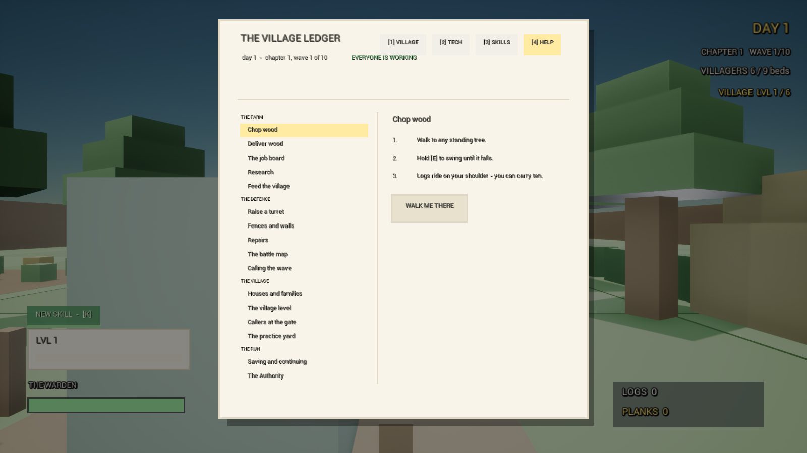 CropCorp screenshot — The handbook, mid-search