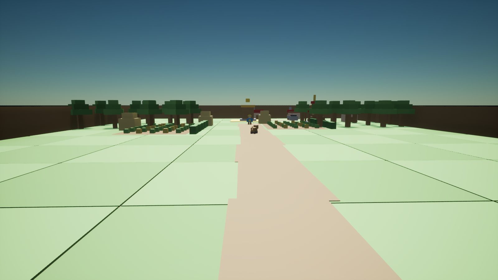 CropCorp screenshot — The collectors' road west of the granary